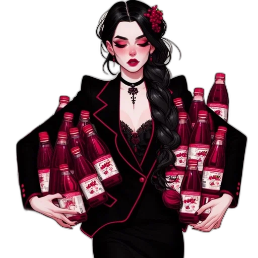 bottle, dress, concept art, pixel art transparent PNG cut-out