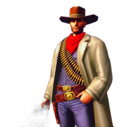 jacket, weapon, staff, hat transparent PNG cut-out