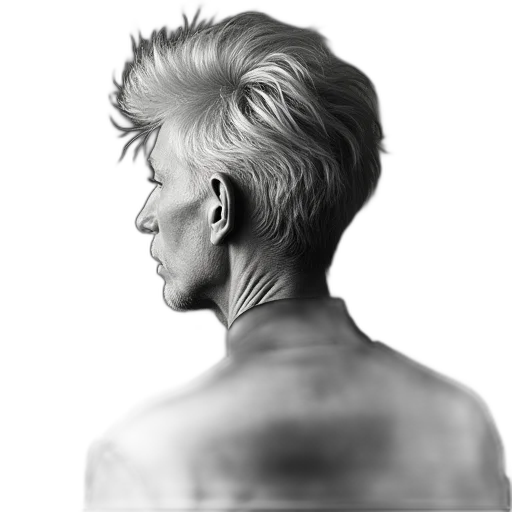 face, hair, jacket, creature transparent PNG cut-out