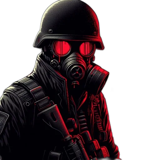 mask, jacket, face, concept art transparent PNG cut-out