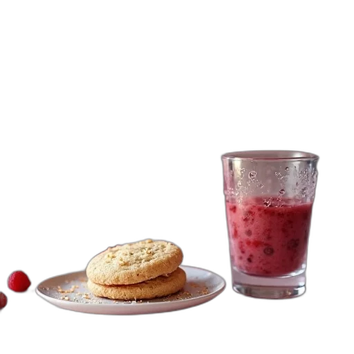 food, three, glasses, raspberry transparent PNG cut-out