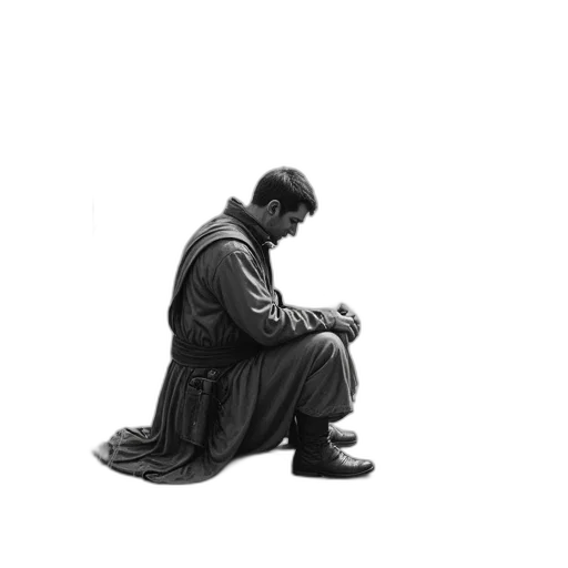 jacket, staff, shoes, face transparent PNG cut-out