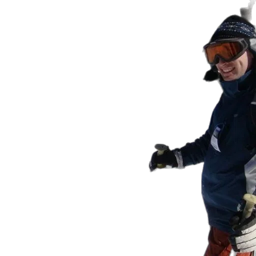 staff, jacket, skier, stands transparent PNG cut-out