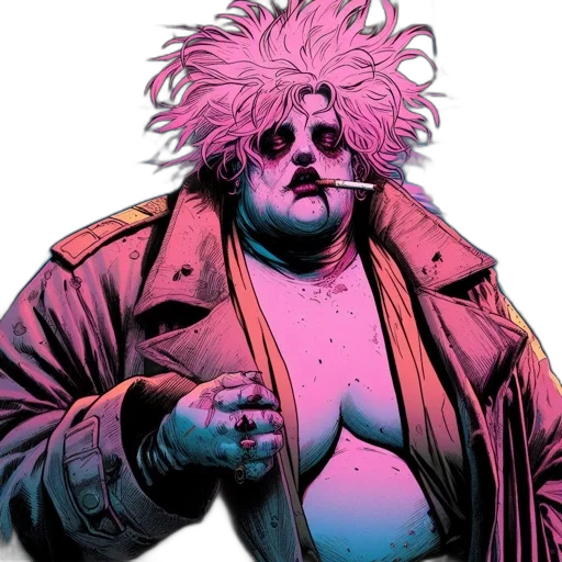 jacket, cyberpunk, comic book art, concept art transparent PNG cut-out