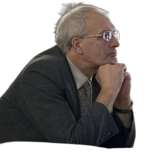 jacket, staff, face, older transparent PNG cut-out