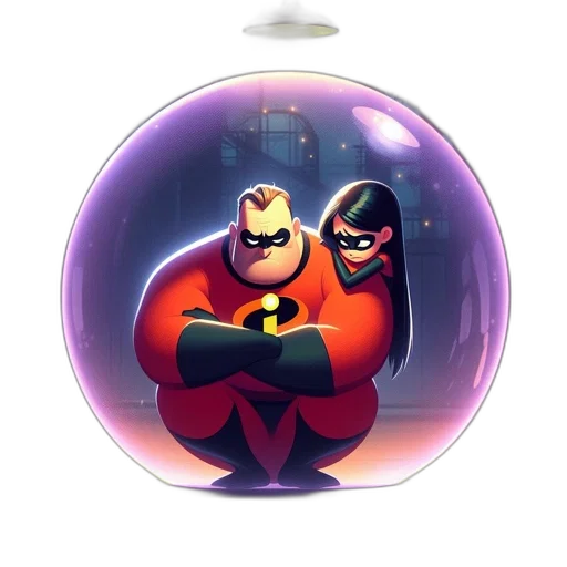 concept art, comic book art, incredibles, incredible transparent PNG cut-out