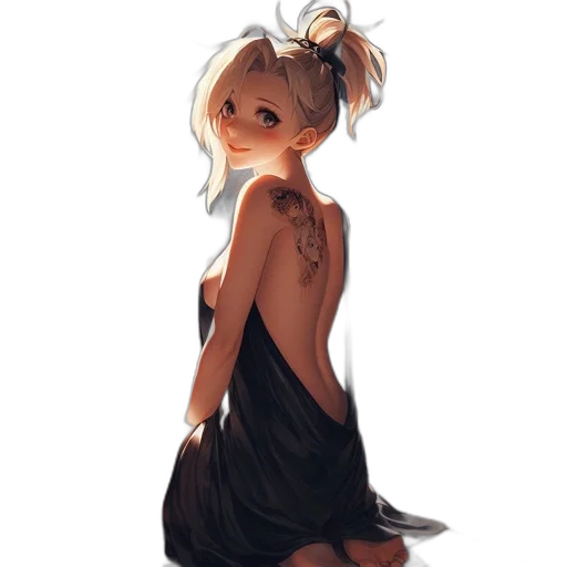 dress, staff, face, dragon transparent PNG cut-out