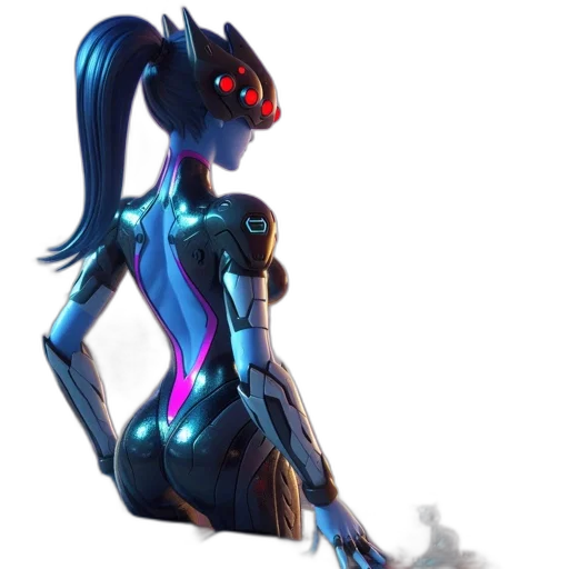 robot, dragon, creature, staff transparent PNG cut-out
