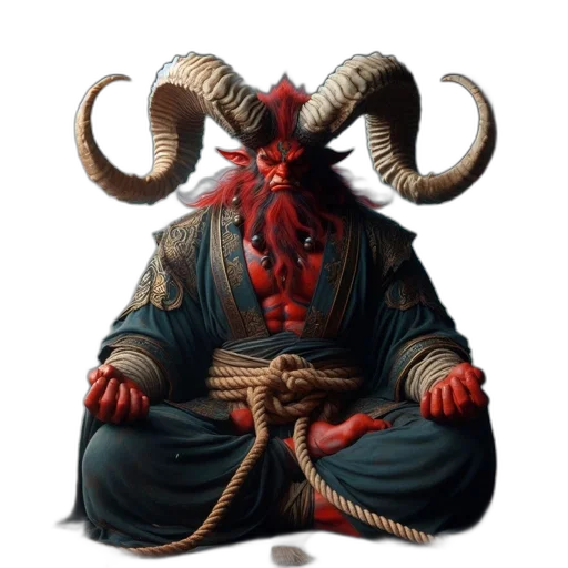 creature, mask, dragon, staff transparent PNG cut-out