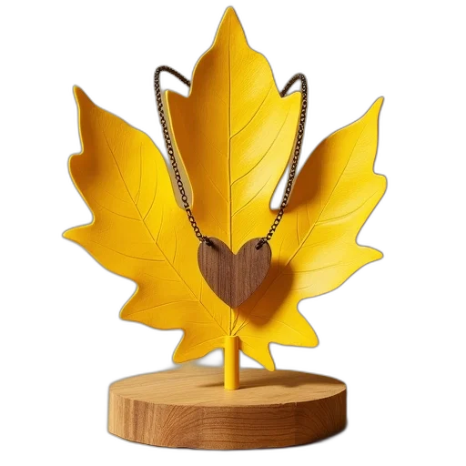 crown, 3d render, yellow, wooden transparent PNG cut-out
