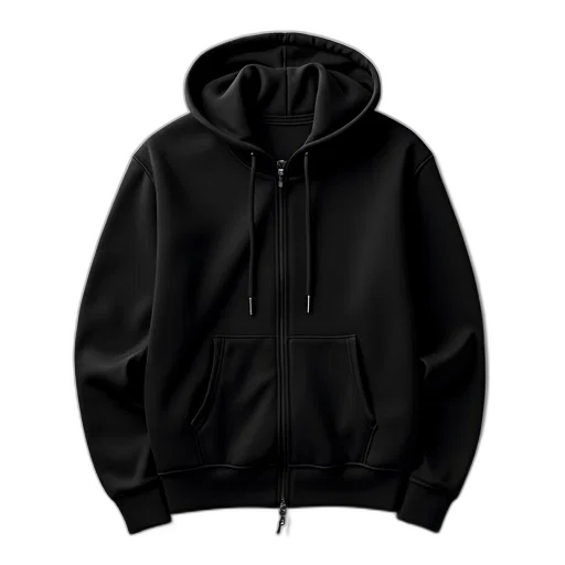 jacket, 3d render, dark, monochrome transparent PNG cut-out