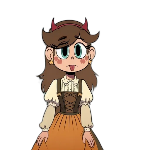 dress, staff, crown, creature transparent PNG cut-out