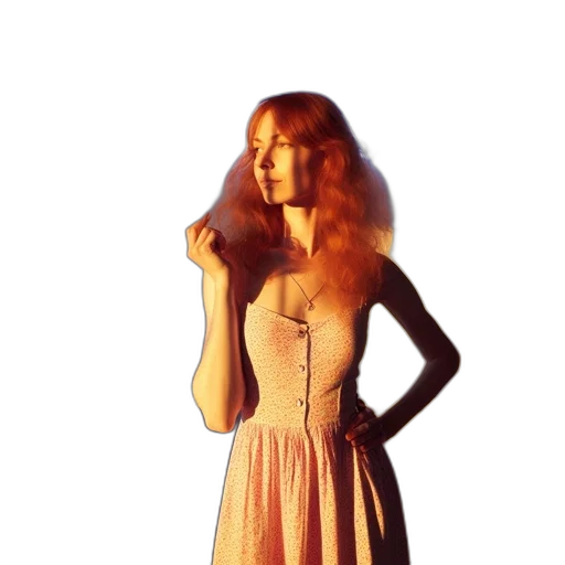 dress, staff, umbrella, hat transparent PNG cut-out