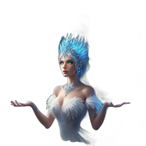crown, creature, hat, staff transparent PNG cut-out