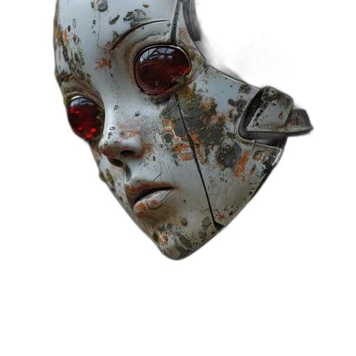 mask, robot, face, creature transparent PNG cut-out