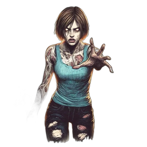 face, comic book art, concept art, fantasy art transparent PNG cut-out