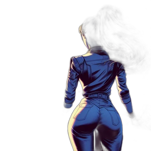 jacket, hair, dress, robot transparent PNG cut-out
