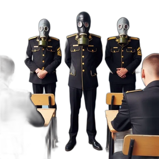 mask, staff, robot, jacket transparent PNG cut-out