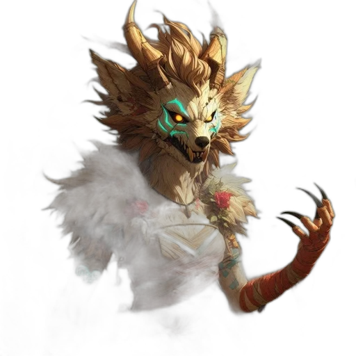mask, creature, staff, dragon transparent PNG cut-out