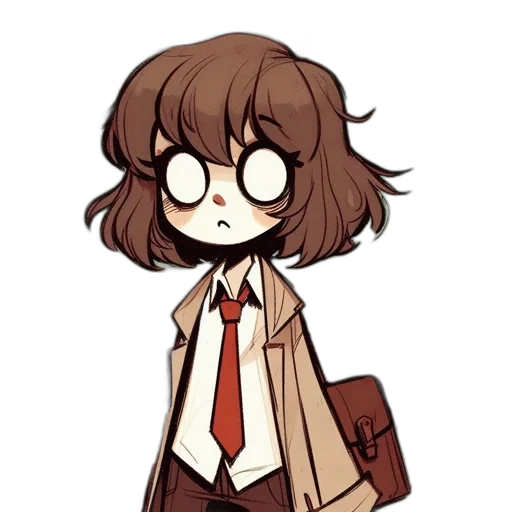 jacket, staff, creature, hair transparent PNG cut-out