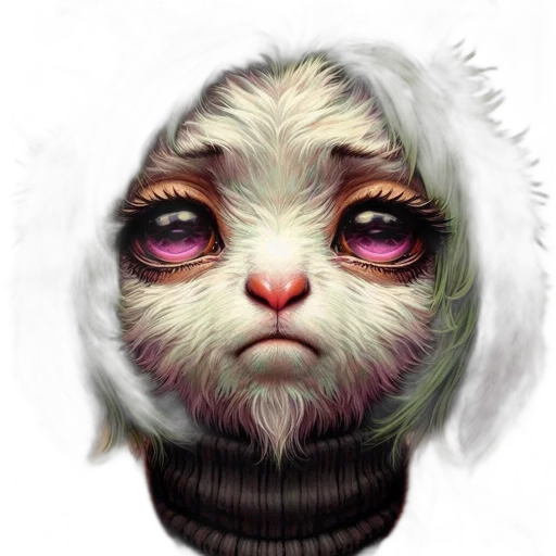 face, mask, creature, hair transparent PNG cut-out