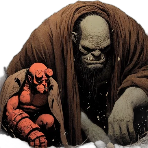 comic book art, concept art, imposing, creature transparent PNG cut-out