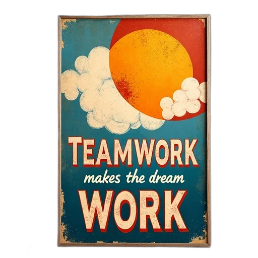 staff, motivation, poster, inspirational transparent PNG cut-out