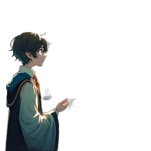 staff, jacket, weapon, robot transparent PNG cut-out