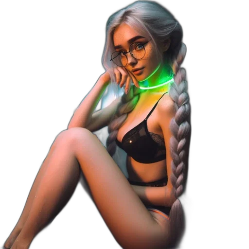 robot, staff, jewelry, hair transparent PNG cut-out