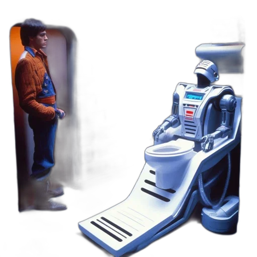 robot, shoes, staff, concept art transparent PNG cut-out