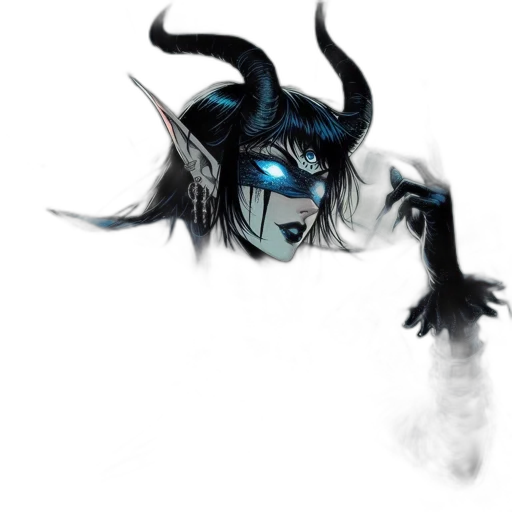 mask, creature, dragon, staff transparent PNG cut-out