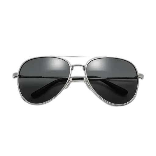 pair, silver, sunglasses, black transparent PNG cut-out