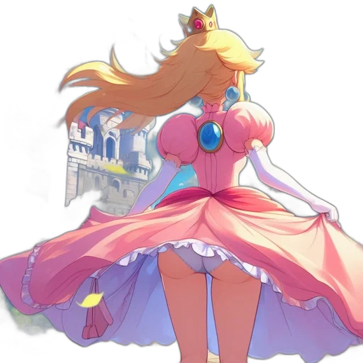 dress, crown, staff, concept art transparent PNG cut-out