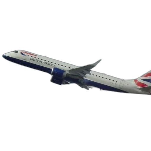 3d render, british, airways, airplane transparent PNG cut-out