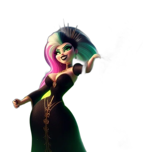 dress, staff, crown, concept art transparent PNG cut-out