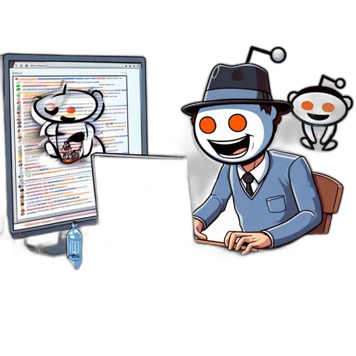 robot, staff, hat, pixel art transparent PNG cut-out