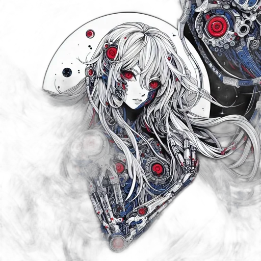 robot, mask, concept art, anime transparent PNG cut-out