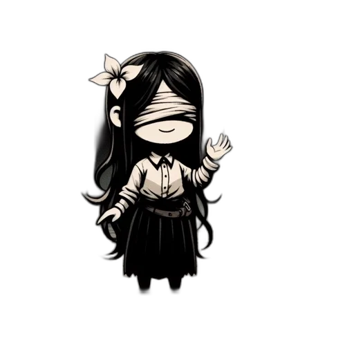 mask, staff, dress, creature transparent PNG cut-out