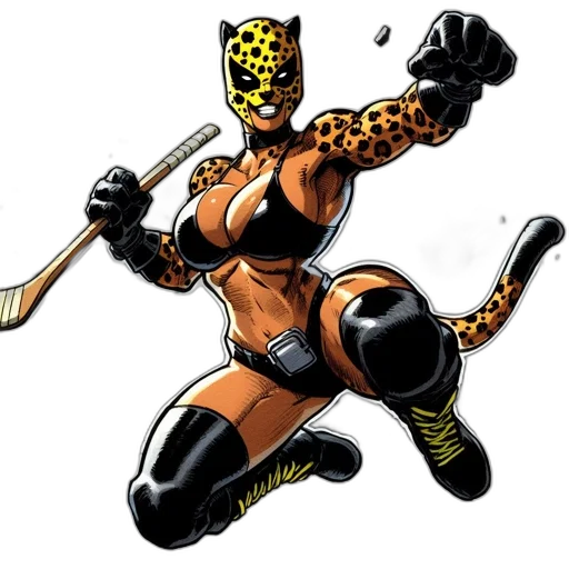 comic book art, concept art, muscular, woman transparent PNG cut-out