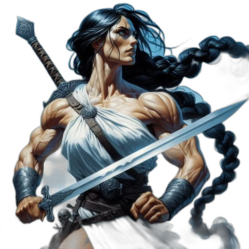 sword, weapon, comic book art, fantasy art transparent PNG cut-out
