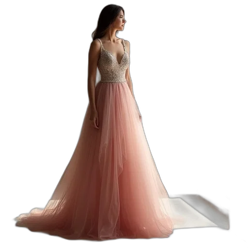 dress, photorealistic, concept art, 3d render transparent PNG cut-out