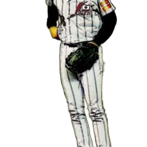 concept art, baseball, player, striped transparent PNG cut-out