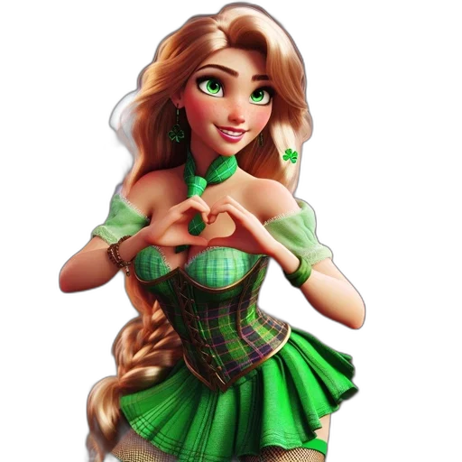dress, fantasy art, 3d render, cartoon transparent PNG cut-out