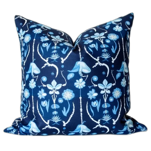 blue, indigo, batik, pillow transparent PNG cut-out