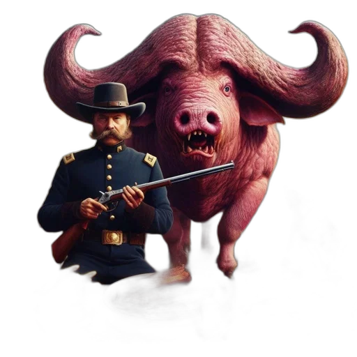 animal, staff, hat, sword transparent PNG cut-out