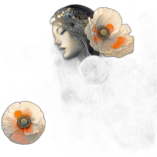 jewelry, crown, flower, concept art transparent PNG cut-out