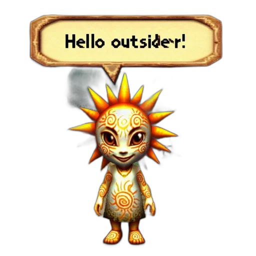 staff, creature, 3d render, pixel art transparent PNG cut-out