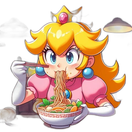 food, crown, pixel art, vaporwave transparent PNG cut-out