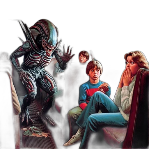 creature, concept art, comic book art, outer space transparent PNG cut-out