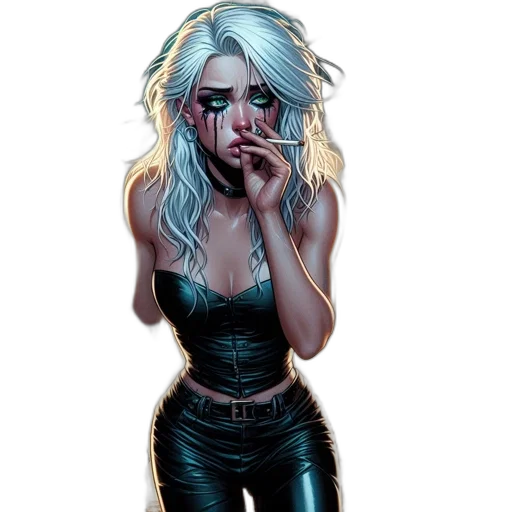 comic book art, concept art, cyberpunk, fantasy art transparent PNG cut-out